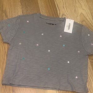 Katie J NYC Embroidered Fearless Tee NWT